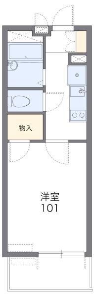 レオパレスプランドール鶴見(1K/2階)の間取り写真