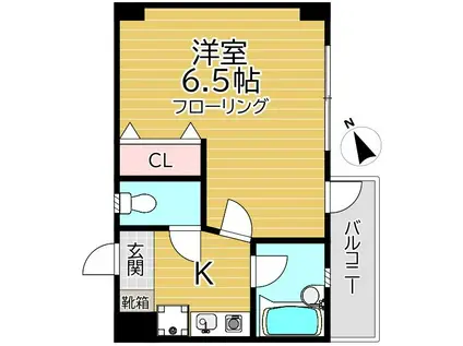 サンクステラ(1K/2階)の間取り写真