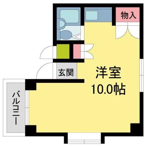 メゾン段上(1K/3階)の間取り写真