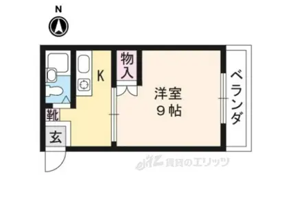 ノアーズアークⅡ(1K/3階)の間取り写真