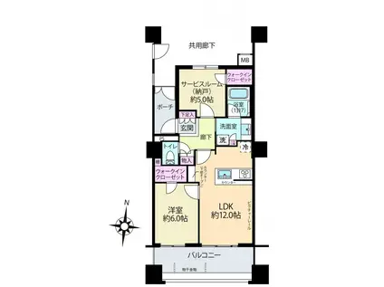 リストレジデンス辻堂タワー(1SLDK/7階)の間取り写真