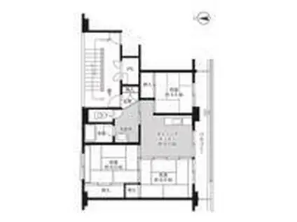 ビレッジハウス成町2号棟(3DK/4階)の間取り写真