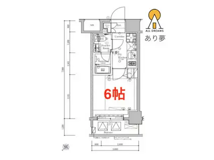 SYFORME KANNAI(1K/2階)の間取り写真