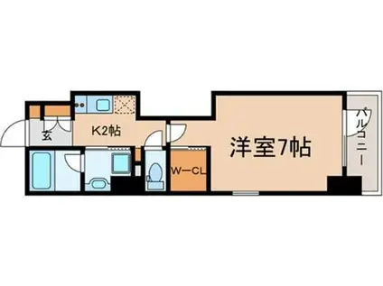 LATERITEMEJIRO(1K/8階)の間取り写真