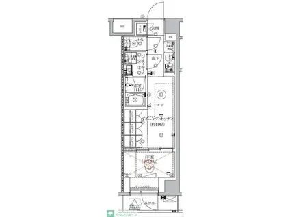 GENOVIA北池袋SKYGARDEN(1DK/6階)の間取り写真