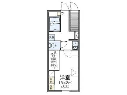 HSIRIVERII(1K/1階)の間取り写真