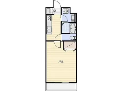 FORCE II(1K/3階)の間取り写真