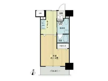 フィットエル仙台一番町(1K/7階)の間取り写真