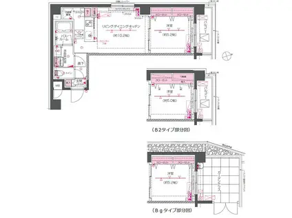 ZOOM戸越銀座(1LDK/3階)の間取り写真