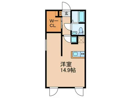 FLUFFY落合南長崎(ワンルーム/4階)の間取り写真