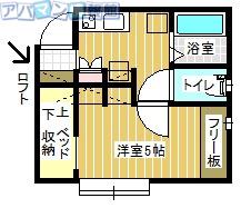 シオンヒルズ(1K/2階)の間取り写真