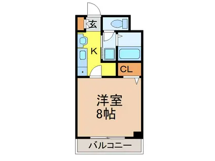 LIVELY CABIN(1K/3階)の間取り写真