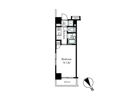 ヴェルステージ関内(1K/8階)の間取り写真
