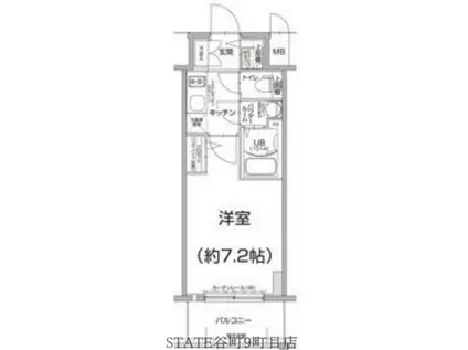 エスリード大阪上本町ブランジュ(1K/6階)の間取り写真