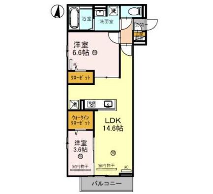 RAFFINATO東灘(2LDK/3階)の間取り写真