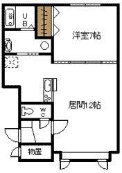 ようよう(1LDK/2階)の間取り写真