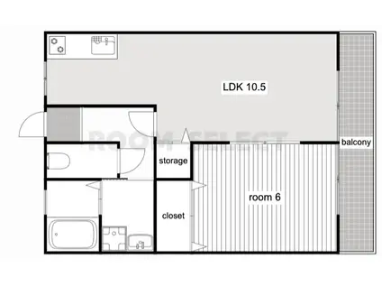 パルティータ(1LDK/1階)の間取り写真