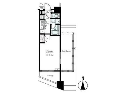 ガーラ・アヴェニュー練馬(1K/6階)の間取り写真