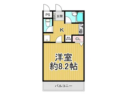 シェーンハイム(1K/2階)の間取り写真