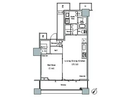 THE TOKYO TOWERS MIDTOWER(1LDK/6階)の間取り写真