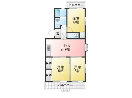 パークホームズ24(3LDK/3階)の間取り写真