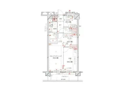 ルピナス用賀(1SLDK/2階)の間取り写真