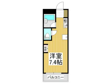 アトラスフォレスト(ワンルーム/4階)の間取り写真