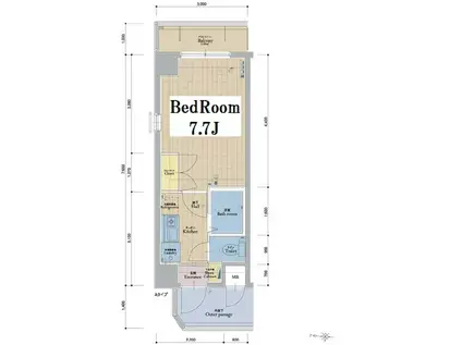 アイフェリーク中野(1K/1階)の間取り写真