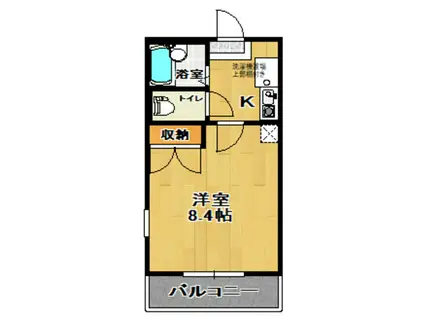 レーヴ・BELL(1K/2階)の間取り写真