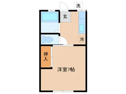 プレシャス(1K/2階)の間取り写真