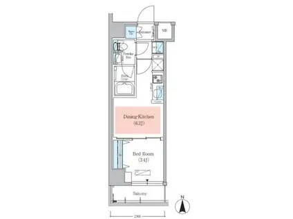 アーバネックス菊川II アーバネックス菊川II(1DK/3階)の間取り写真