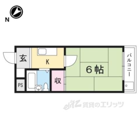 遠藤ハイツ(1K/3階)の間取り写真