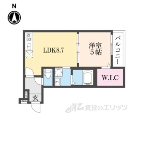 フジパレス瓜生堂Ⅲ番館(1LDK/3階)の間取り写真
