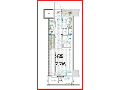 ベルグレードカメイド(1K/2階)の間取り写真