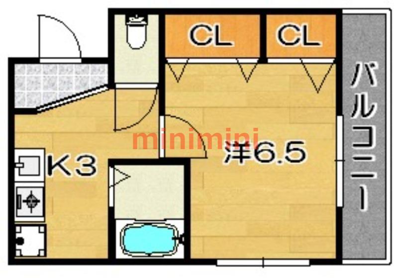 カワセマンション(1K/1階)の間取り写真