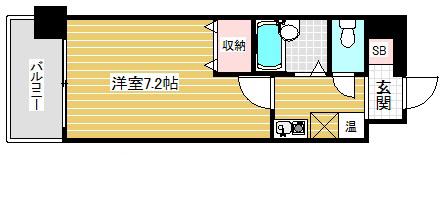 エスリード三宮(1K/3階)の間取り写真