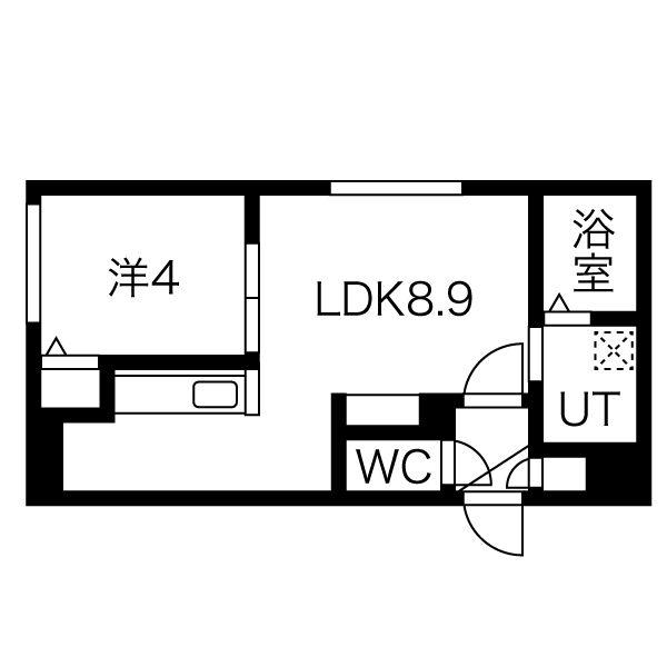 フォレスタ琴似(1LDK/3階)の間取り写真