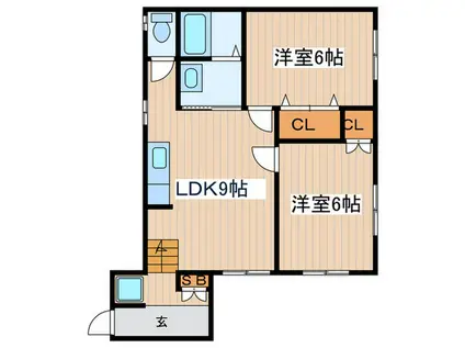 グリーンコーポ(2LDK/1階)の間取り写真