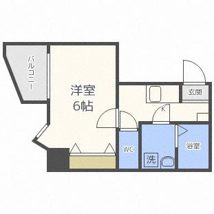 BLUE西長堀(1K/8階)の間取り写真
