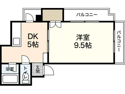 サンシャイン高橋(1DK/3階)の間取り写真
