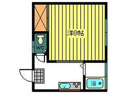 米代アパートA棟(1K/1階)の間取り写真