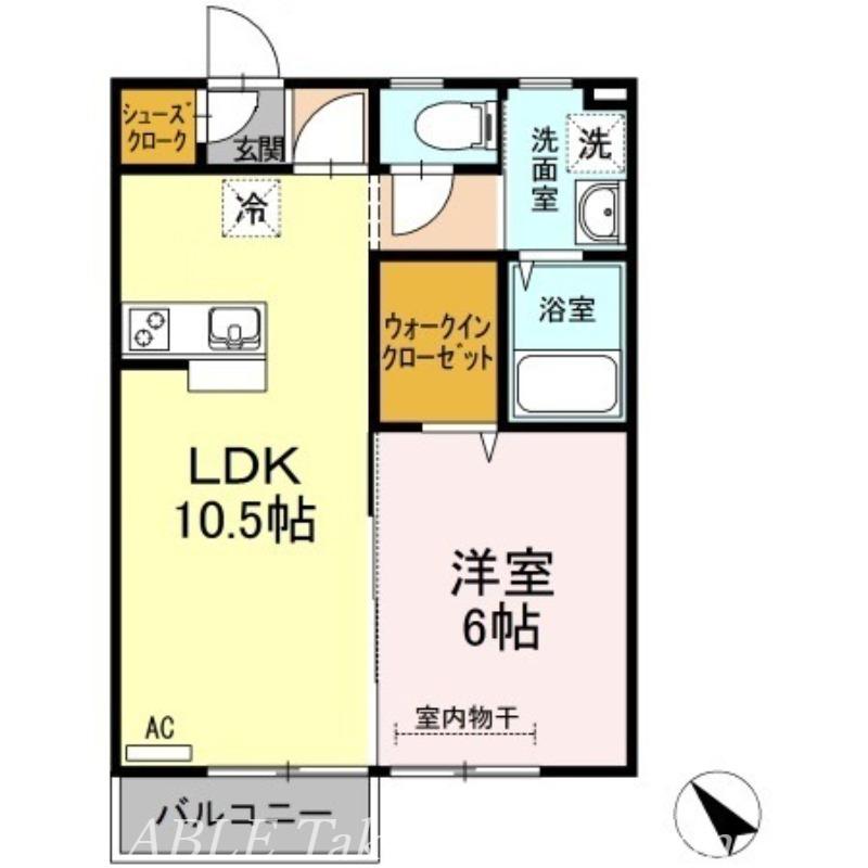 ファームライフ三谷(1LDK/1階)の間取り写真