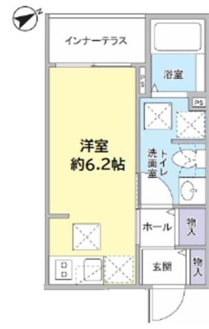 BLGGII(ワンルーム/1階)の間取り写真