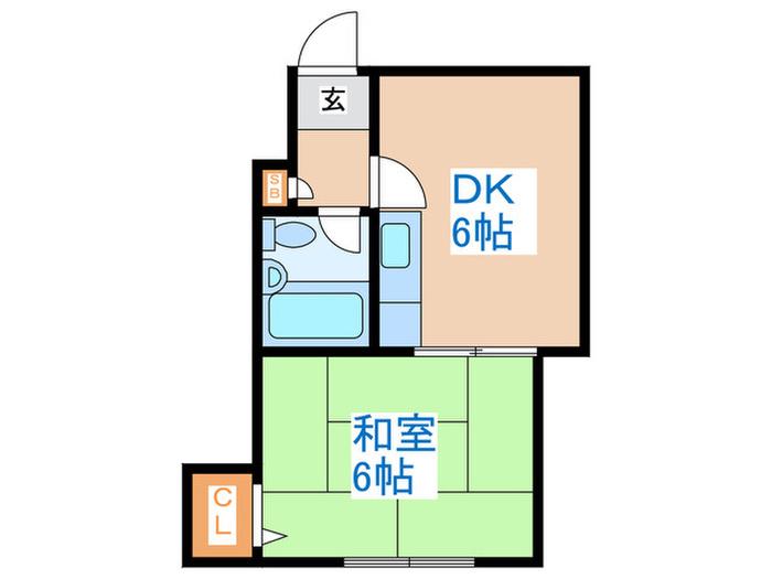 カトレアパークイレブン(ワンルーム/3階)の間取り写真