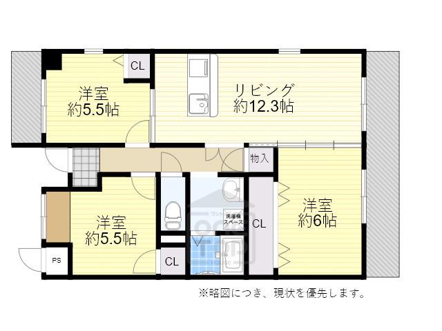 ヴェルドミール桃山台(3LDK/4階)の間取り写真