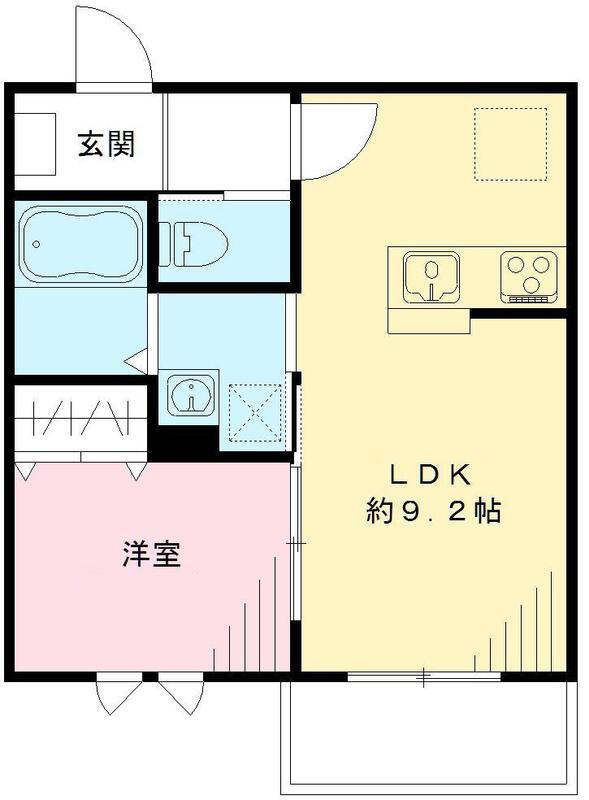 ルピア オウギ(1LDK/2階)の間取り写真