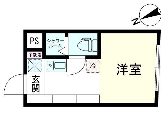 THE EIGHT(ワンルーム/3階)の間取り写真