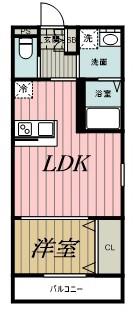 SERENITE VERTE(1LDK/2階)の間取り写真