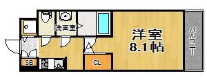 サムティ姫島LIBERLE(1K/7階)の間取り写真