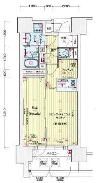 プレサンス丸の内リラティ(1LDK/9階)の間取り写真
